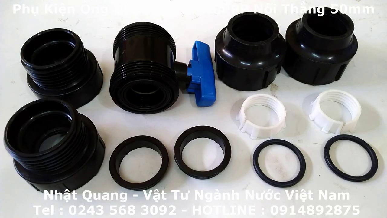 Phụ Kiện Ống Nhựa HDPE Van PP Nối Thẳng 50mm