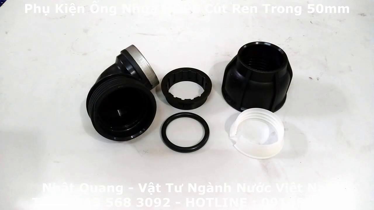 Cút HDPE Ren Trong 50mm Phụ Kiện Ống Nhựa HDPE Nối Gioăng