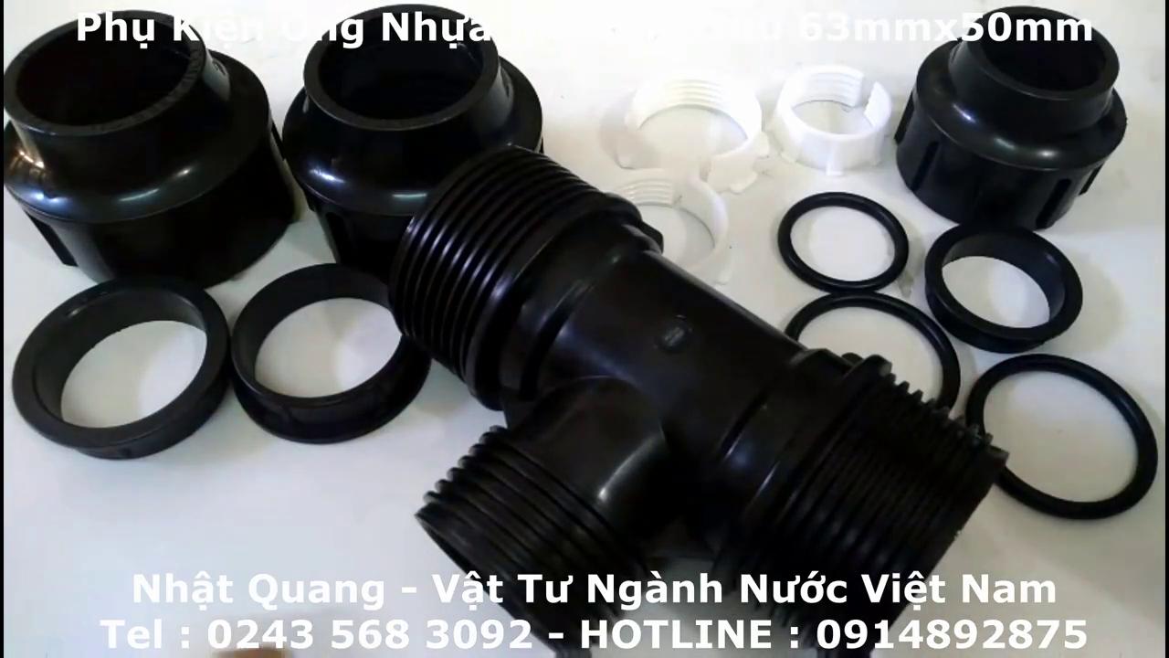 Tê Thu Cho Ống HDPE 63 Phụ Kiện Ống Nhựa HDPE Nối Gioăng HDPE Fitting