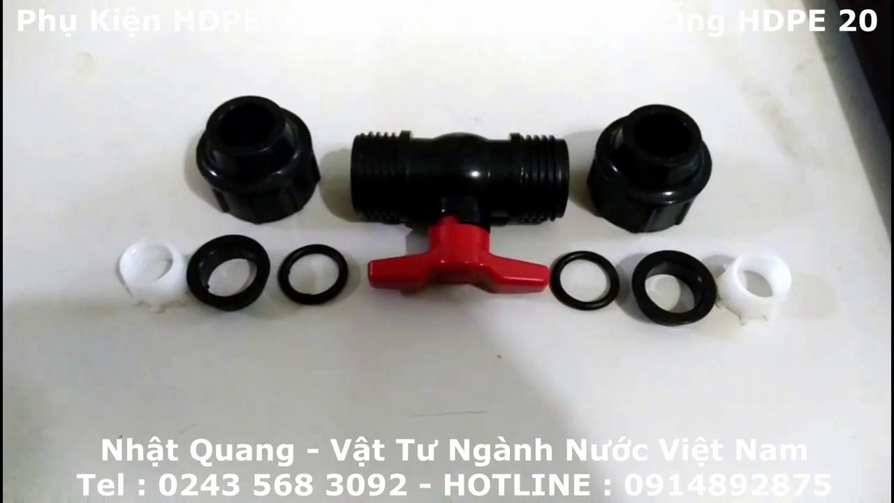 Van PP Nối Thẳng Cho Ống HDPE 20mm Phụ Kiện HDPE Nối Gioăng HDPE Fitting