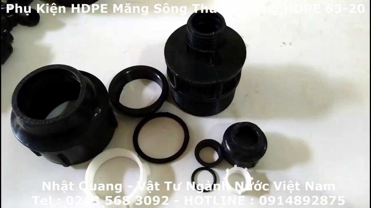 Măng Sông Thu Cho Ống HDPE 63mm-20mm Phụ Kiện HDPE Nối Gioăng HDPE Fitting