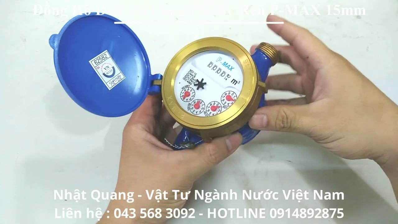 Đồng Hồ Đo Lưu Lượng Nước Ren P-MAX Malaysia 15mm ISO 4064